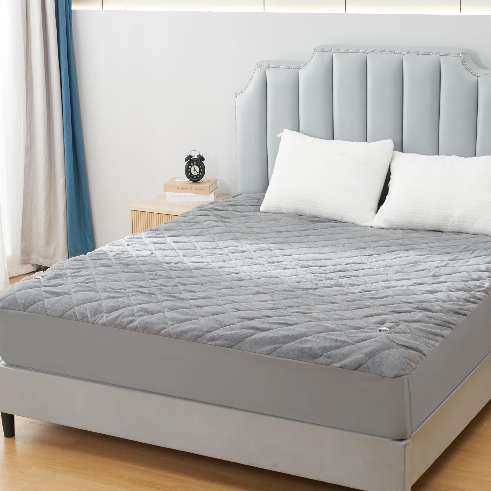 Eydna Electric Mattress Pad Full Size 54'X75' With Adjustable 1-10 Hours Timer Auto Off, 6 Heat Setting, Fit Up To 15 Inch Dee